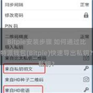 Bitpie安装步骤 如何通过比特派钱包(Bitpie)快速导出私钥？